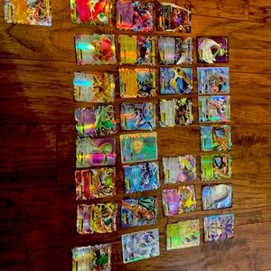 I am selling 31 Pokémon trading cards. The cards are EX and GX